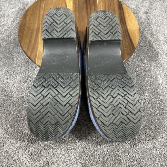 Dansko Professional Women’s Sz 42 Blue Leather Nursing Healthcare Clogs Used - Picture 8 of 11